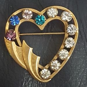 VINTAGE 12k gold filled catamore brooch